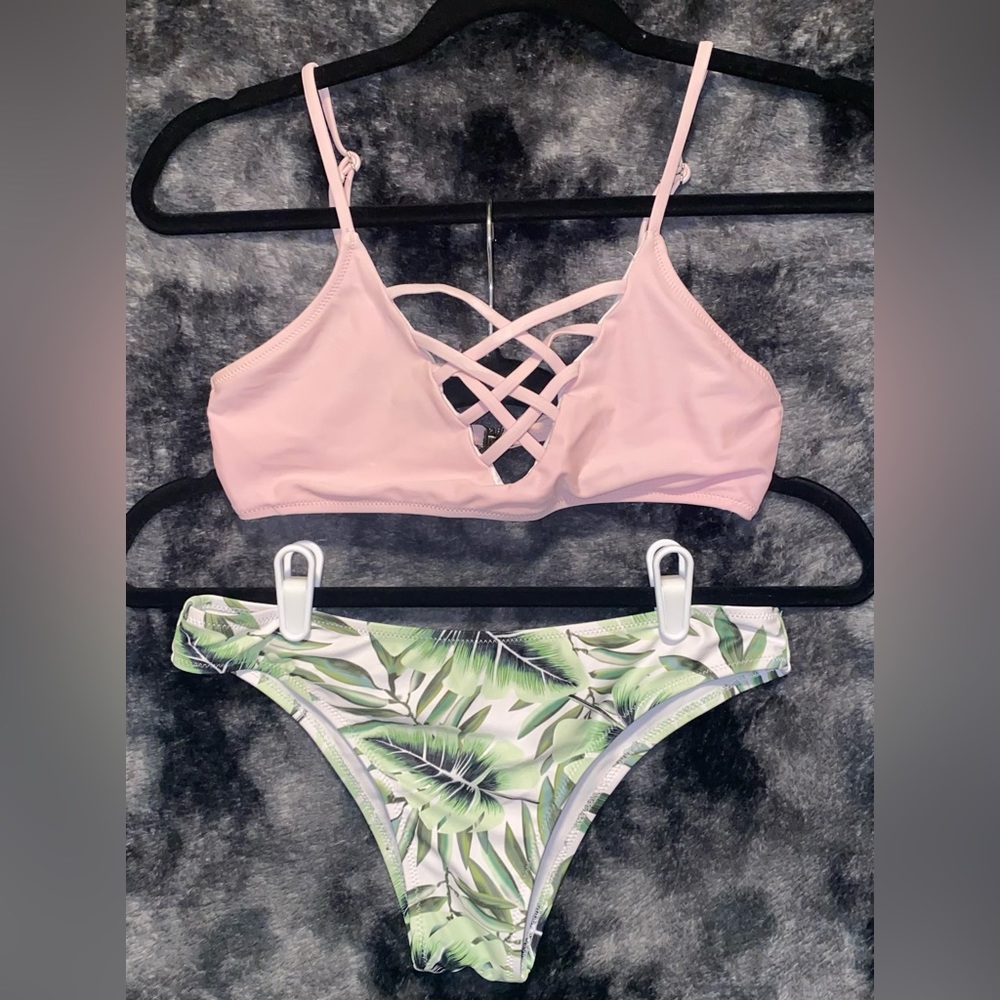 Pink and tropical bikini $5 bundle deal